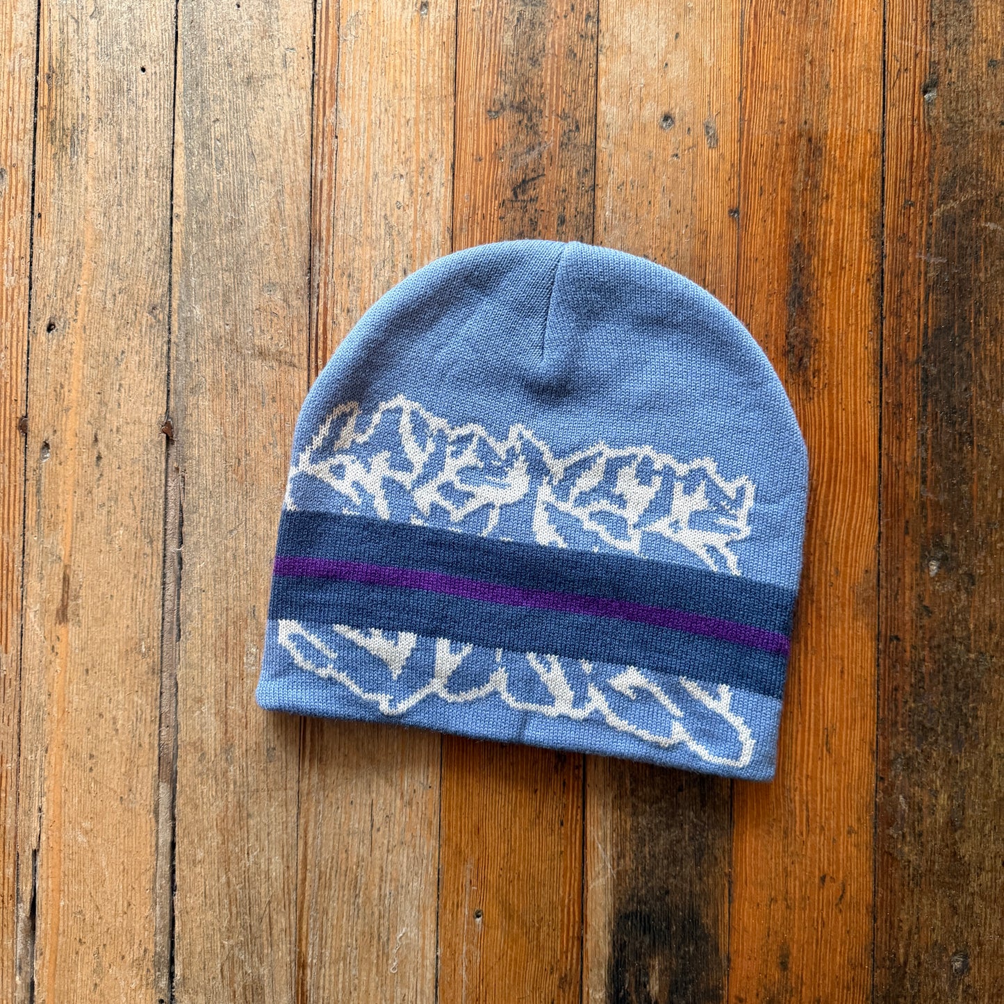 Late Nite Stars - Striped Logo Blue Beanie