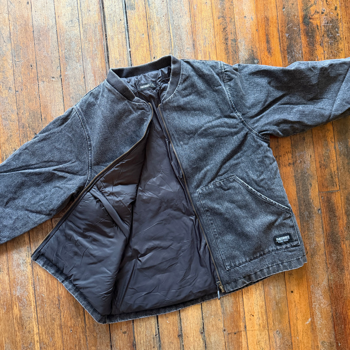 Theories - Dakota Jacket Washed Black Denim