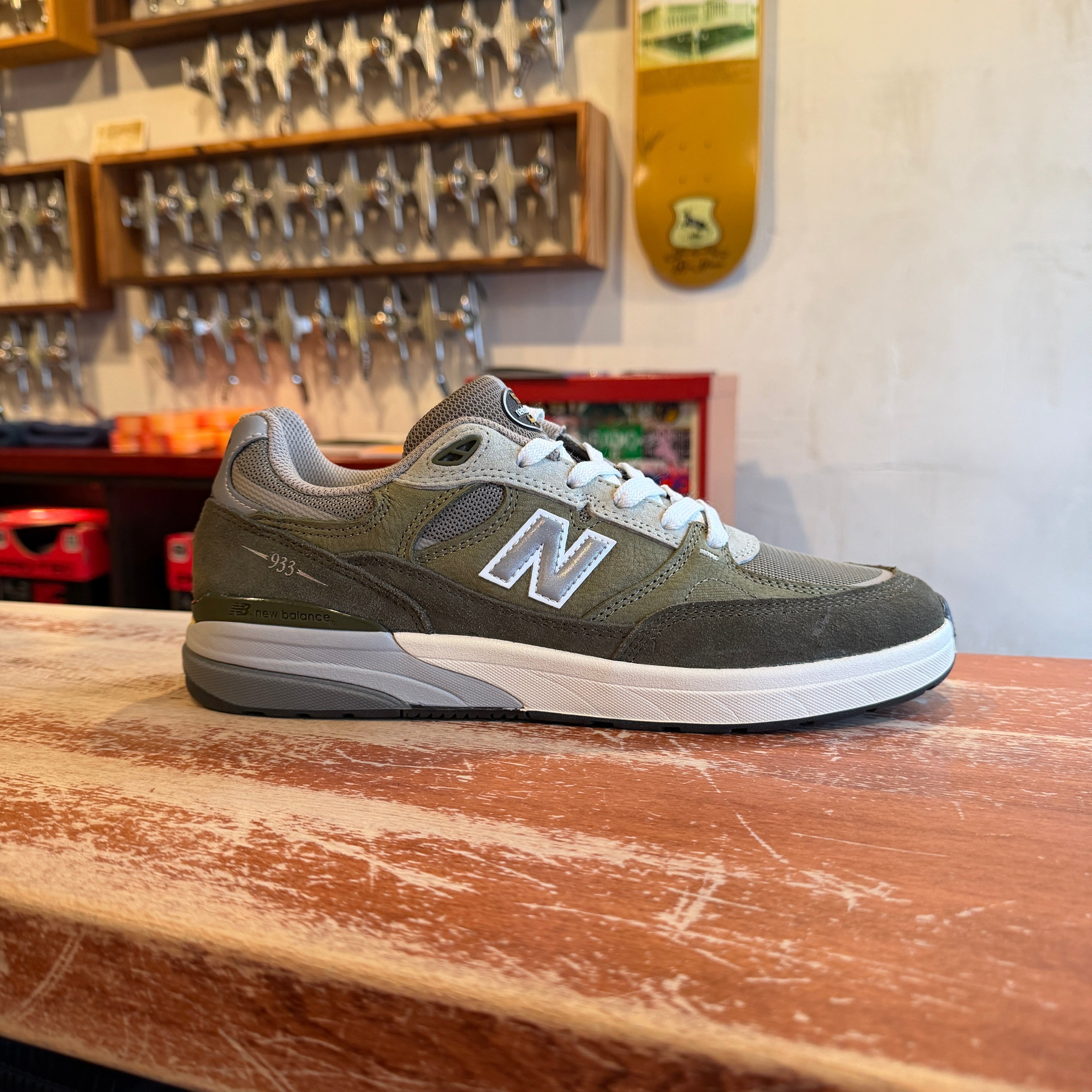 NB Numeric - 933 Olive Green – Radio Skateshop