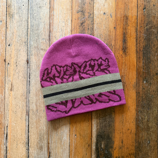 Late Nite Stars - Striped Logo Red Beanie