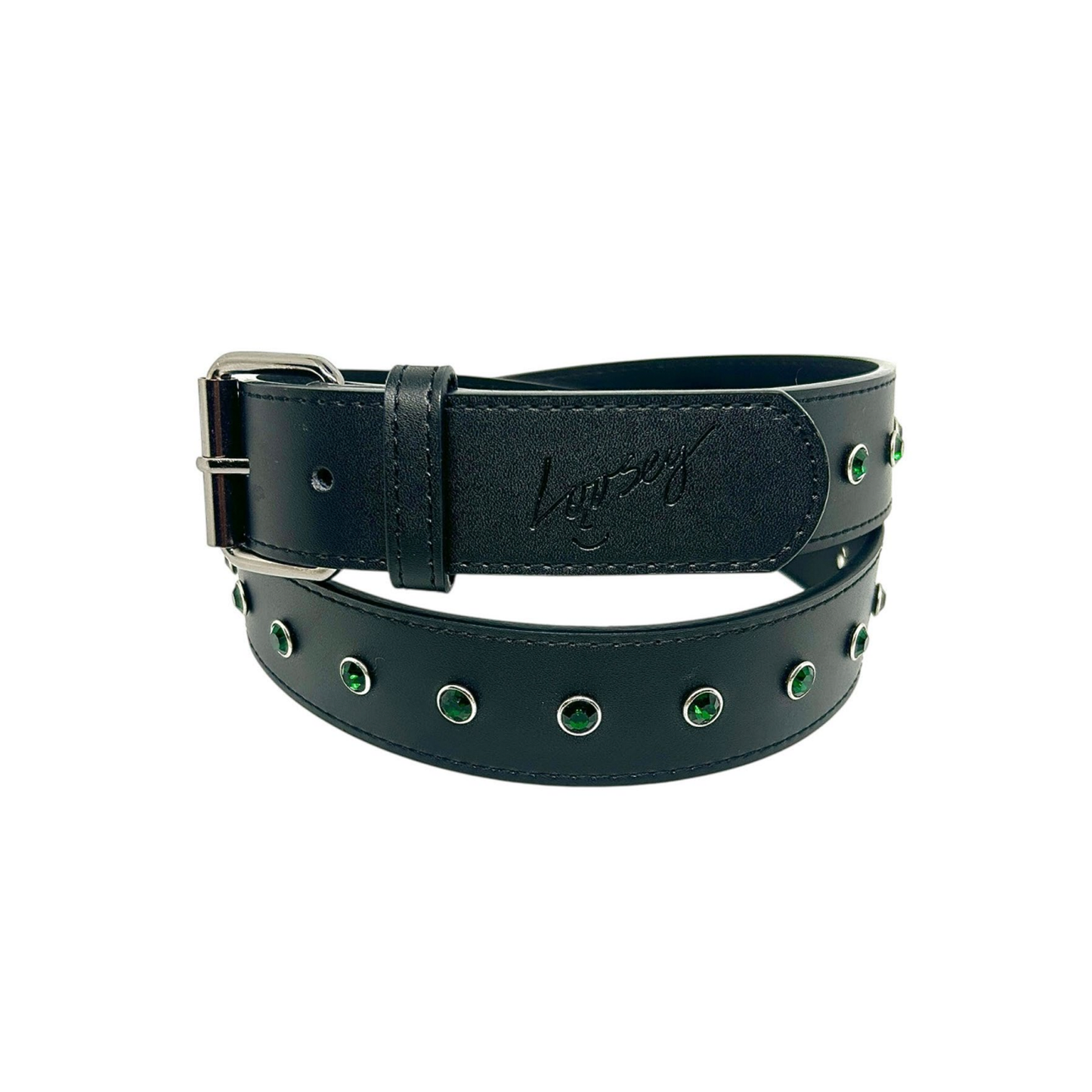 Loosey - Gecko Rhinestone Black Belt