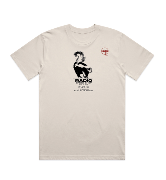 Radio x Ampersand Pound - Speed Shop Off White Tshirt